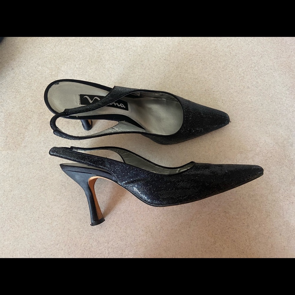 Nina shimmering slingback heels